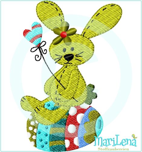 ♥ Easter Bunny ♥ Filled 4x4"