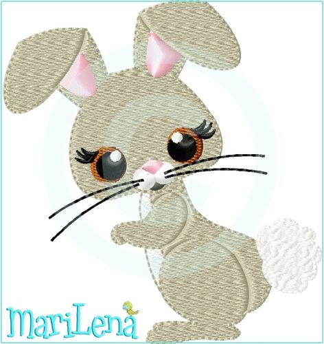 ♥ Bunny 1 ♥ Filled 4x4"