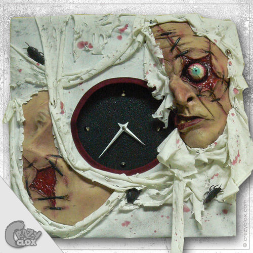 Wall clock "Crazy Clock-Starring Zombie"