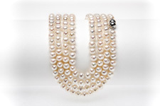 Lange Süßwasser Perlenkette mit Silberverschluss "Endless Love Silver"