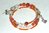 Spiralarmband - orange, kristall & silber -