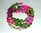 Spiralarmband - pink & grün -