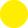 Fussbodenaufkleber als Abstandshalter gelber Punkt