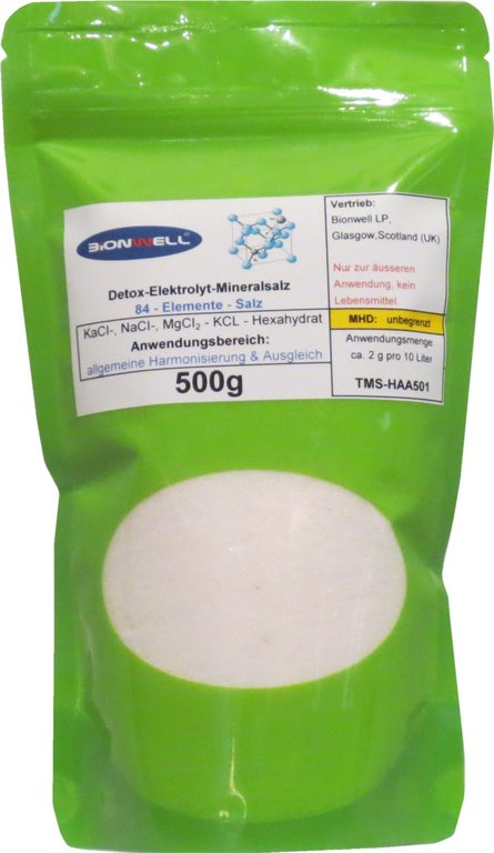 500g Detox Elektrolyt Salz 84-Elemente Totes Meer Fussbad LZ-K603 Cell Spa Wellness Ausleitung