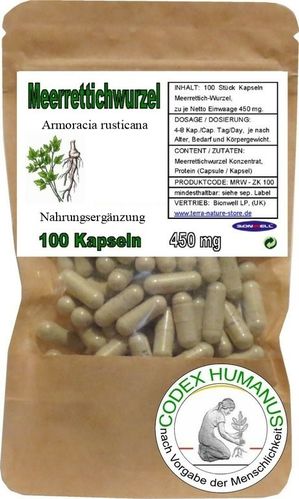 Meerrettichwurzel Armoracia rusticana Vegan Kapseln 450 mg