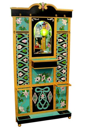 Wahrhaft individuelle Wohnkunst mit bemalten Möbeln: "Alhambra" - Art Deco-Garderobe\\n\\n24.10.2014 17:43