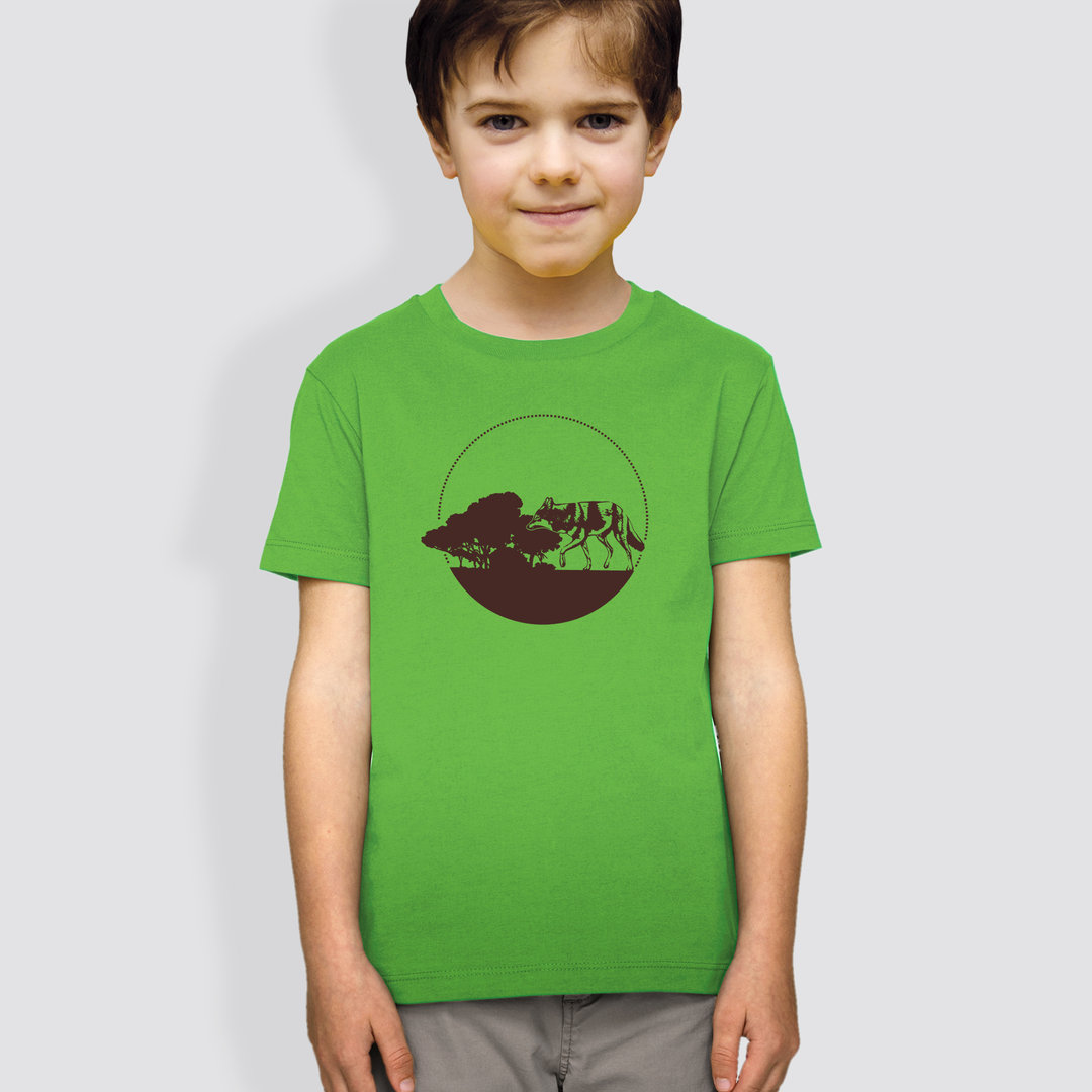 Kinder T-Shirt, "Kojote", Green