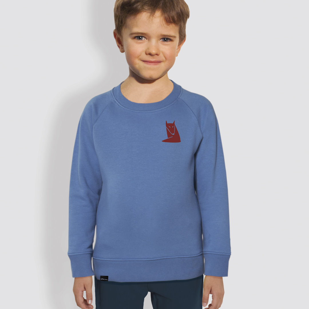 Kinder Sweater, "Fuchs", Bright Blue
