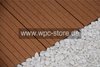 WPC Terrassendielen Komplettset Naturbraun weit geriffelt (220x15x2,5cm)