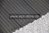 WPC Terrassendielen Komplettset Steingrau weit geriffelt (400x15x2,5cm)