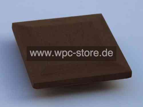 WPC Abdeckkappe Dunkelbraun für Aluminium- / WPC- Pfosten (10x10cm)