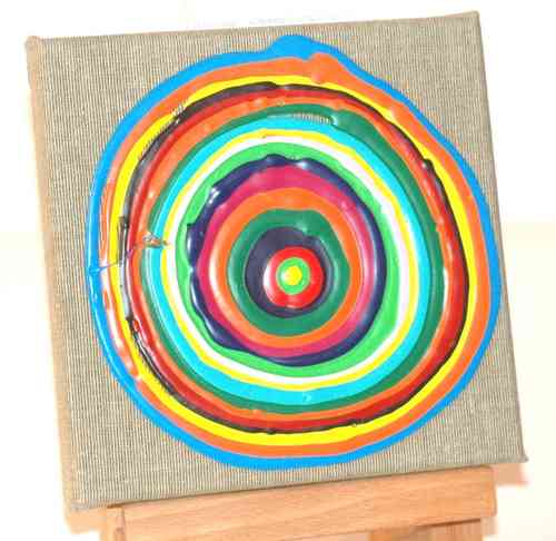 Farbkreis Kreis 18 x 18 cm Leinwand