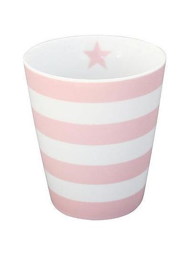 Krasilnikoff Becher "Happy Mug" - Stripes, pink