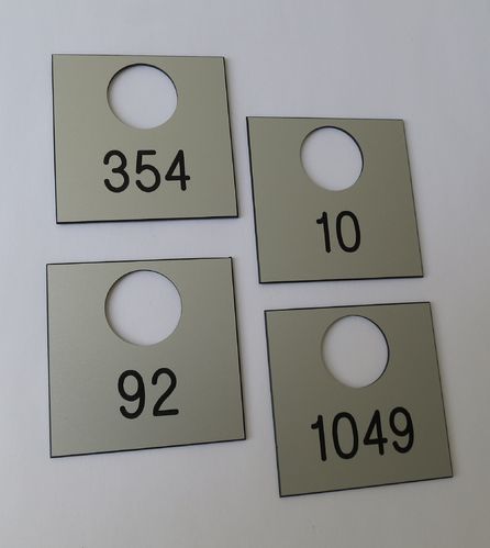 Wertfach Zahlenschilder Schloss Nummerierung