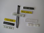 Kabelschilder Kabelmarkierer transparent mit PVC Einlegeschilder eischl. Gravur