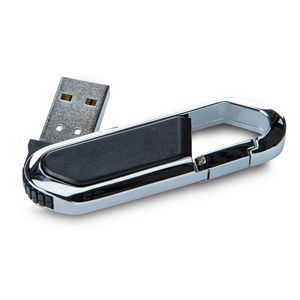 2GB USB Flash Drive ROYAL-CLIMP carabiner Schwarz / black