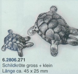 Schildkröten groß + klein ca 45x25mm