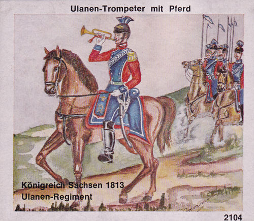 Ulan Trompeter auf Pferd