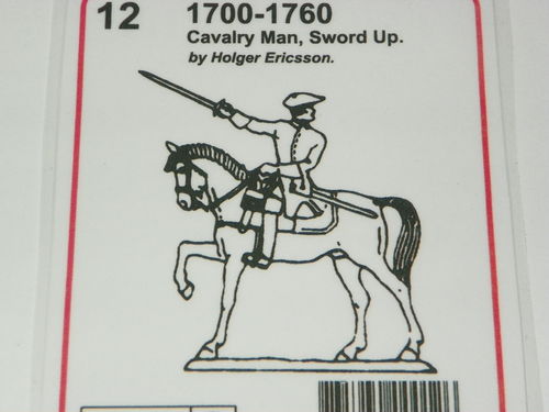 Dragoner zu Pferd im Schritt 40mm halbplastisch Nr.12