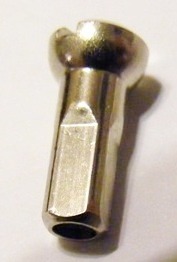 Messing Nippel 6-Kant Hexa Polyax Sapim 14mm silber