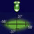 YG-574-116x74G - 4 milímetros oval verde-amarelo LED 574 nm