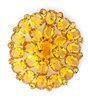 Yellow Glass Brooch from Bohemia