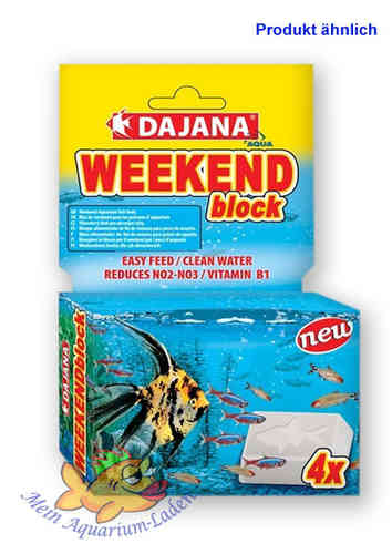 Weekend Block 4x DAJANA Aquarium Fisch Futter für mehrere Tage