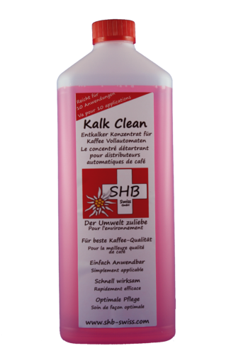 SHB Swiss Kalk Clean Entkalker 1 Liter  100 ml auf 1 Liter Wasser
