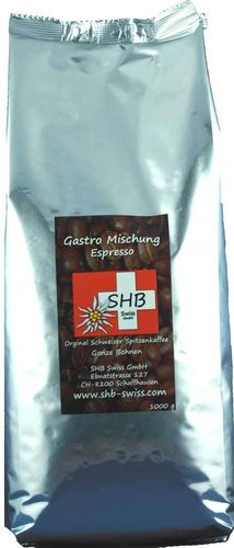 SHB Swiss Kaffee Espresso Schweizer Marken Kaffee 1kg AKTIONSPREIS