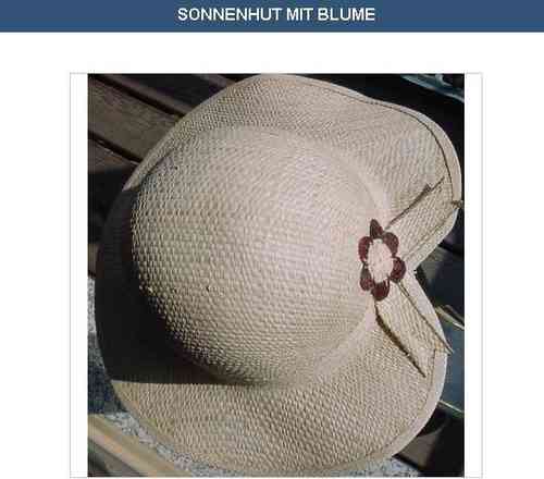 Sun hat with flower