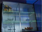 Glasplatten Beleuchtung- Alu Profil Licht warm weiss Länge 412mm Thebo LED71
