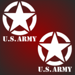 A0542 2x 30x25cm US Army Sterne US Army Sterne Aufkleber Sterne USAF jeep USA Army us