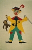 Clown mit Affen, 12x15 cm
