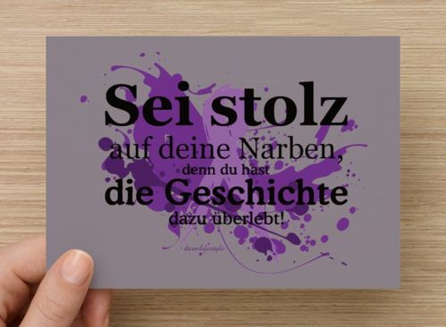 Postkarte "Narbenstolz"
