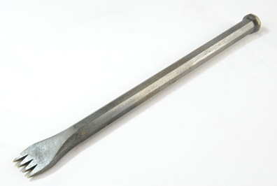 Stahl-Bildhauer-Zahneisen, 22 mm breit, 4 Zähne