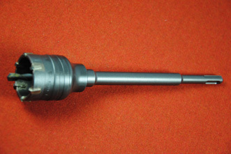Hammerbohrkrone, D=45 mm, incl. sds-plus-Adapter, NL 200 mm