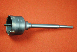 Hammerbohrkrone, D=60 mm, incl. sds-plus-Adapter, NL 200 mm