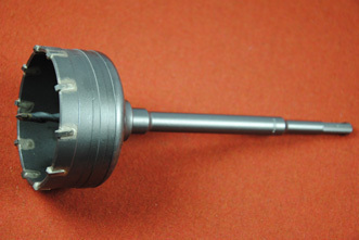 Hammerbohrkrone, D=90 mm, incl. sds-plus-Adapter, NL 200 mm