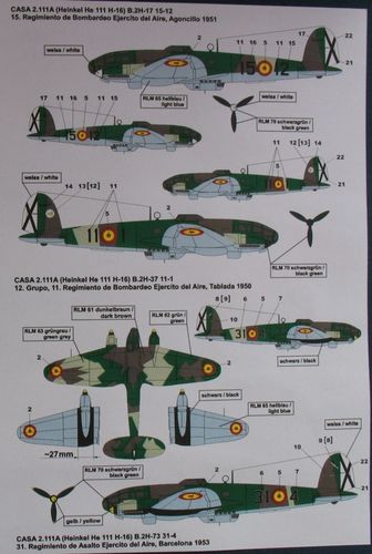 Decal Heinkel He 111 B / E / H Pedro