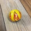 Cue Ball gelb mit Flammen