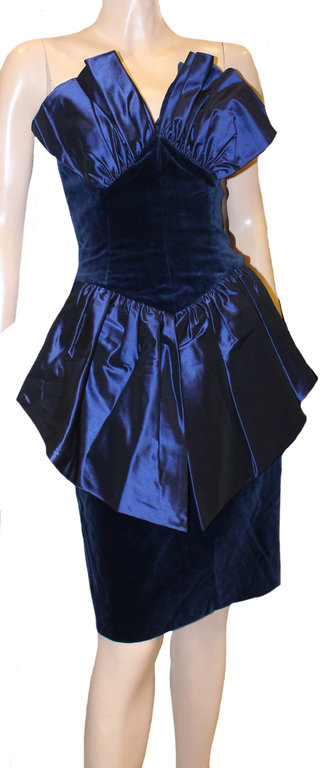 VERA BOREA edles Kleid Abendkleid blau Gr. 34/36