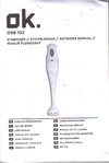 OK OSB 102 Stabmixer Stickblender Batidora Manual Mixeur Plongeant  Bedienungsanleitung 30